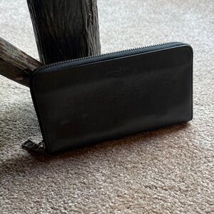 Coach Black Zip-Around Wallet